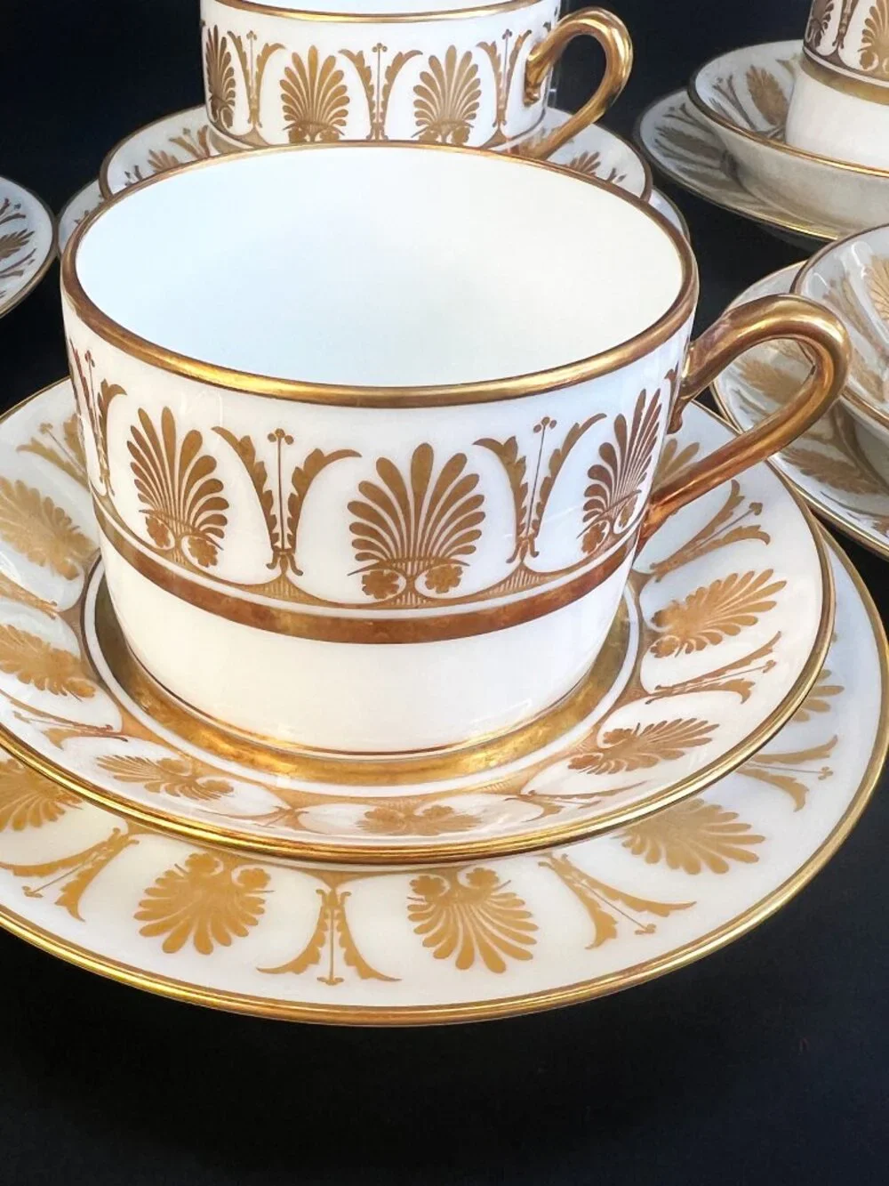 Vintage Richard Ginori Italian Pompei 22k Gold - 30 Piece Tea Set